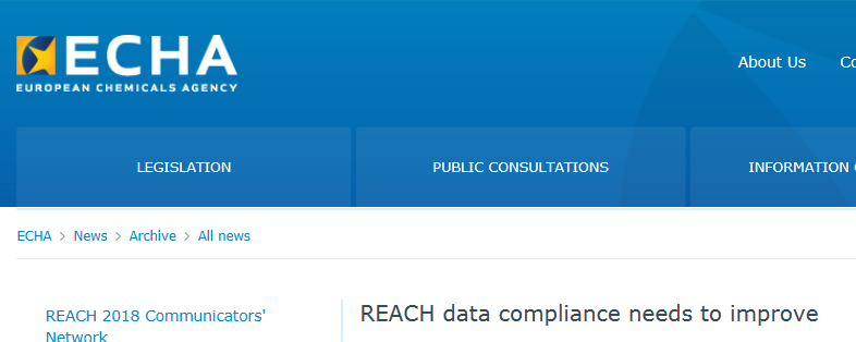 Chemical,REACH,Data Compliance,Compliance Check,ECHA