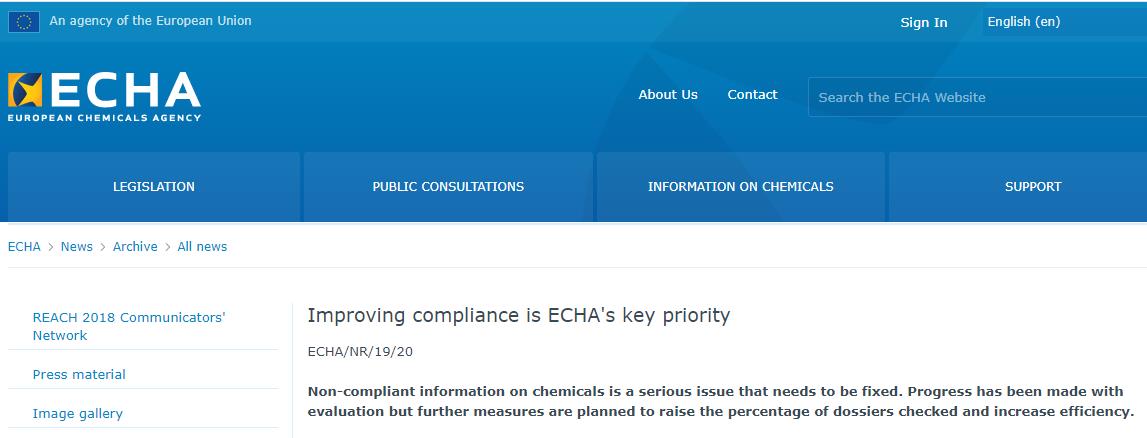 EU,Chemical,Registration,Dossier,REACH,Compliance,Check